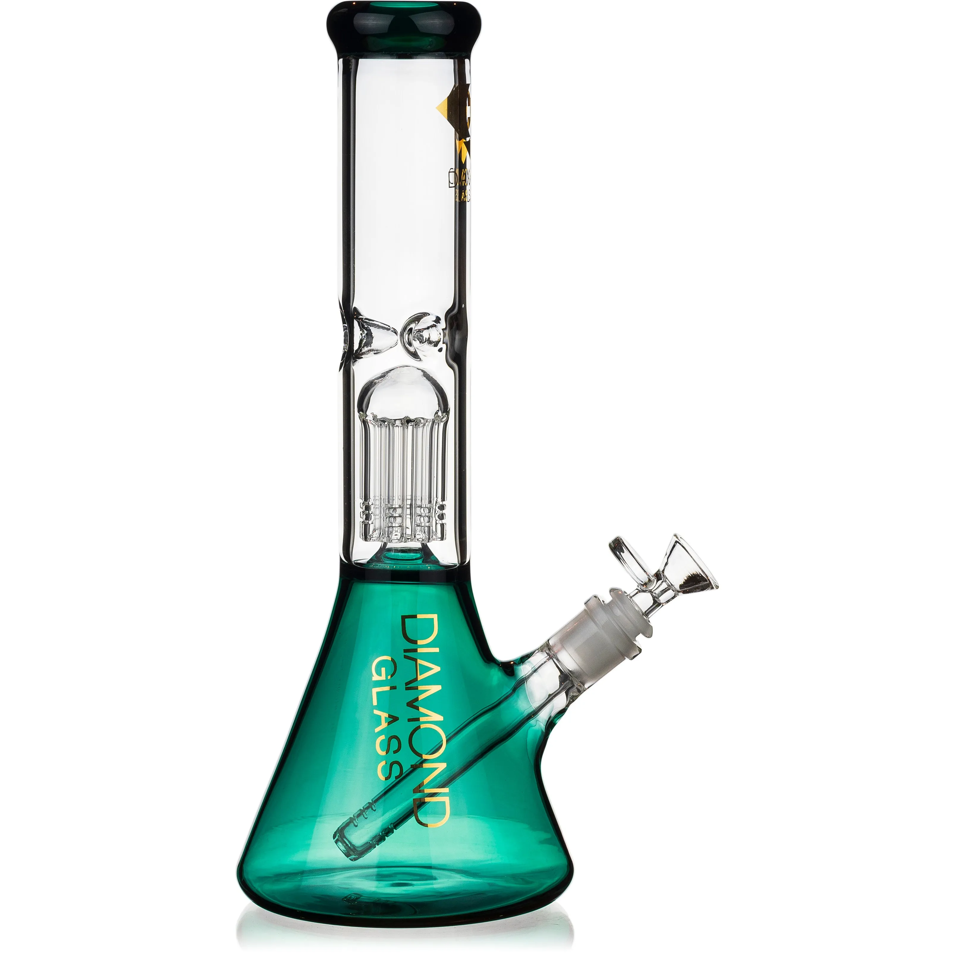 14 Tree Perc Single Chamber Beaker Bong, by Diamond Glass