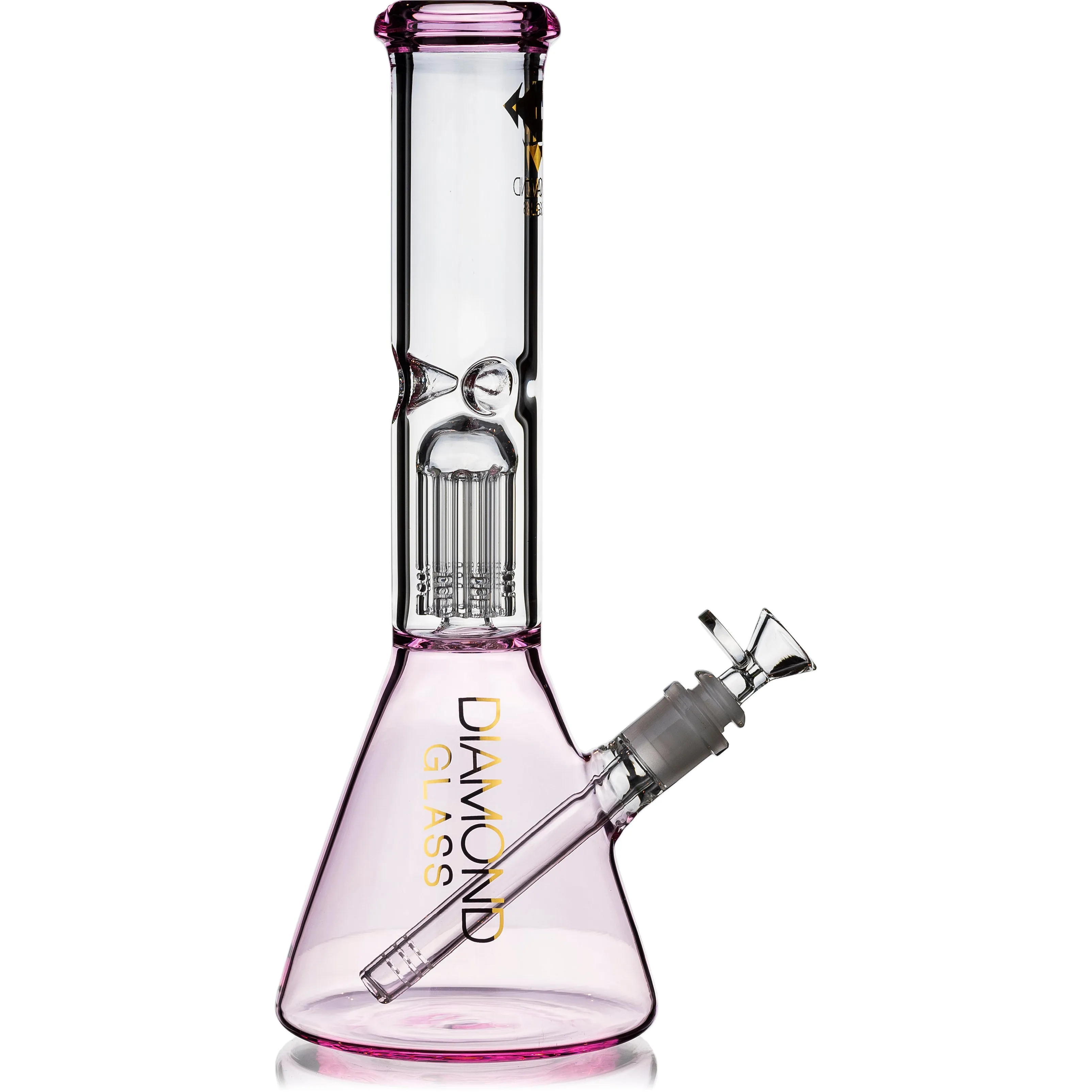 14 Tree Perc Single Chamber Beaker Bong, by Diamond Glass