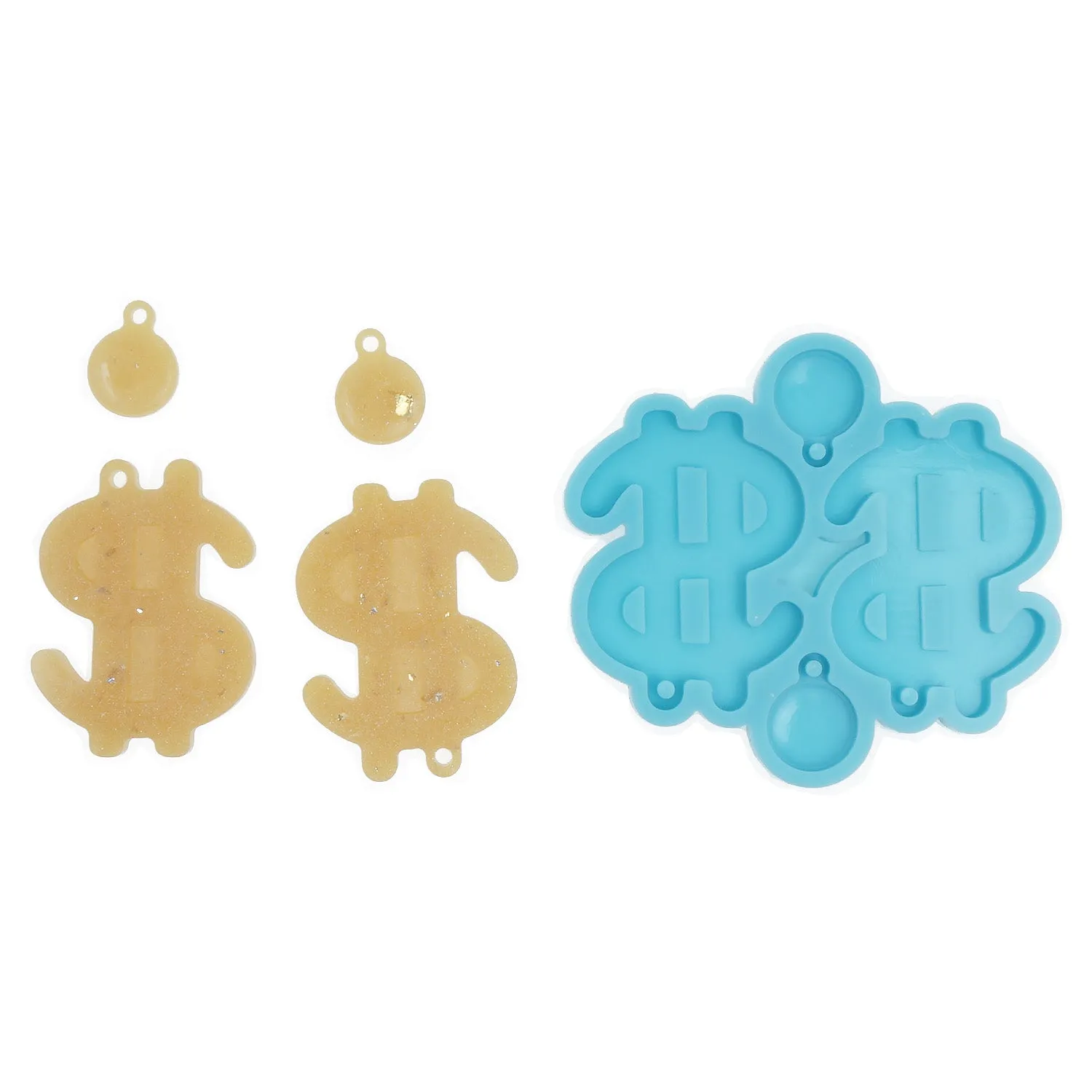 1PC Silicone Earring Mold Dollor Sign Resin Earring Charm DIY Resin Earring Mold 10386454