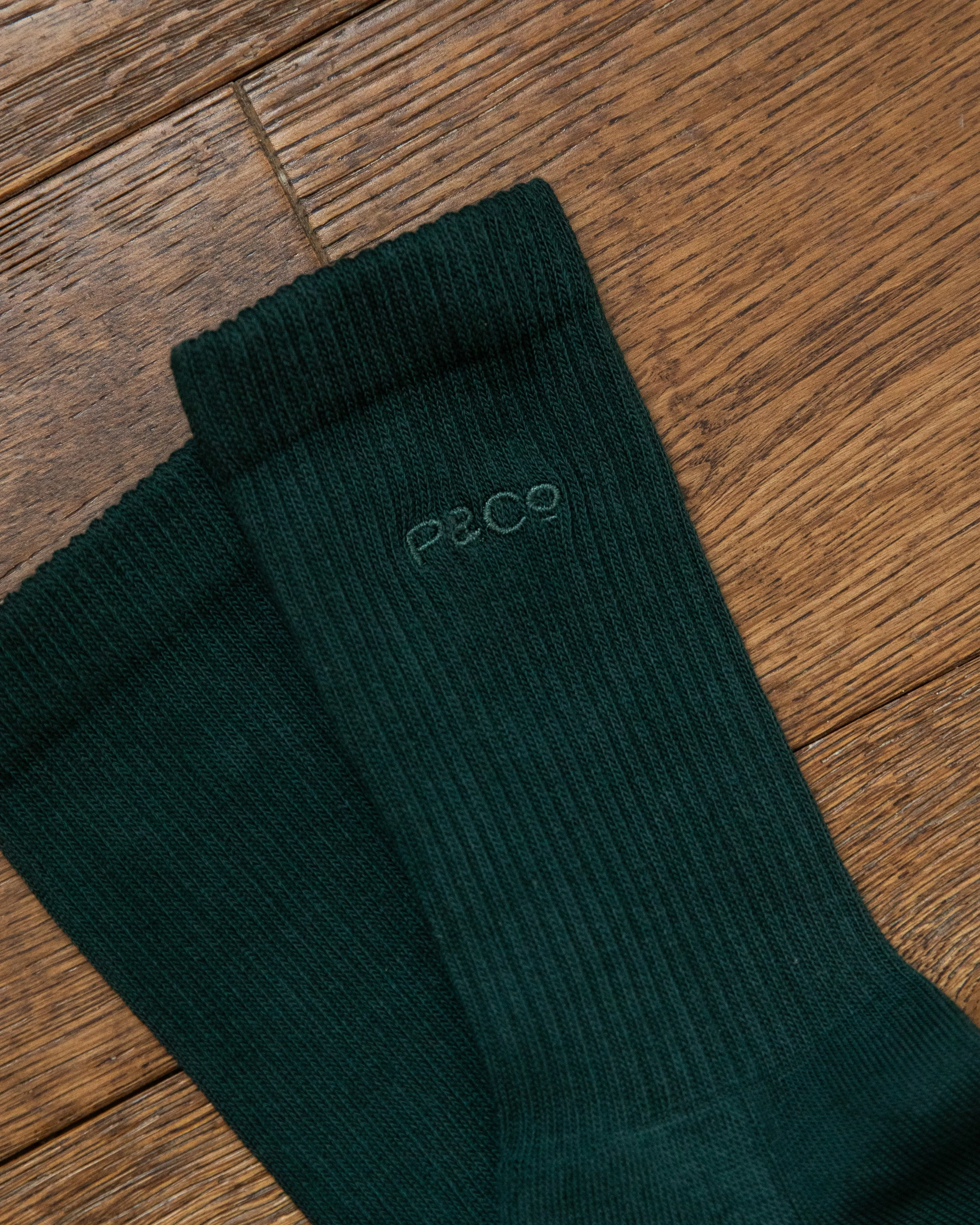 2-Pack Organic Crafted Cotton Sock - Brown & Green