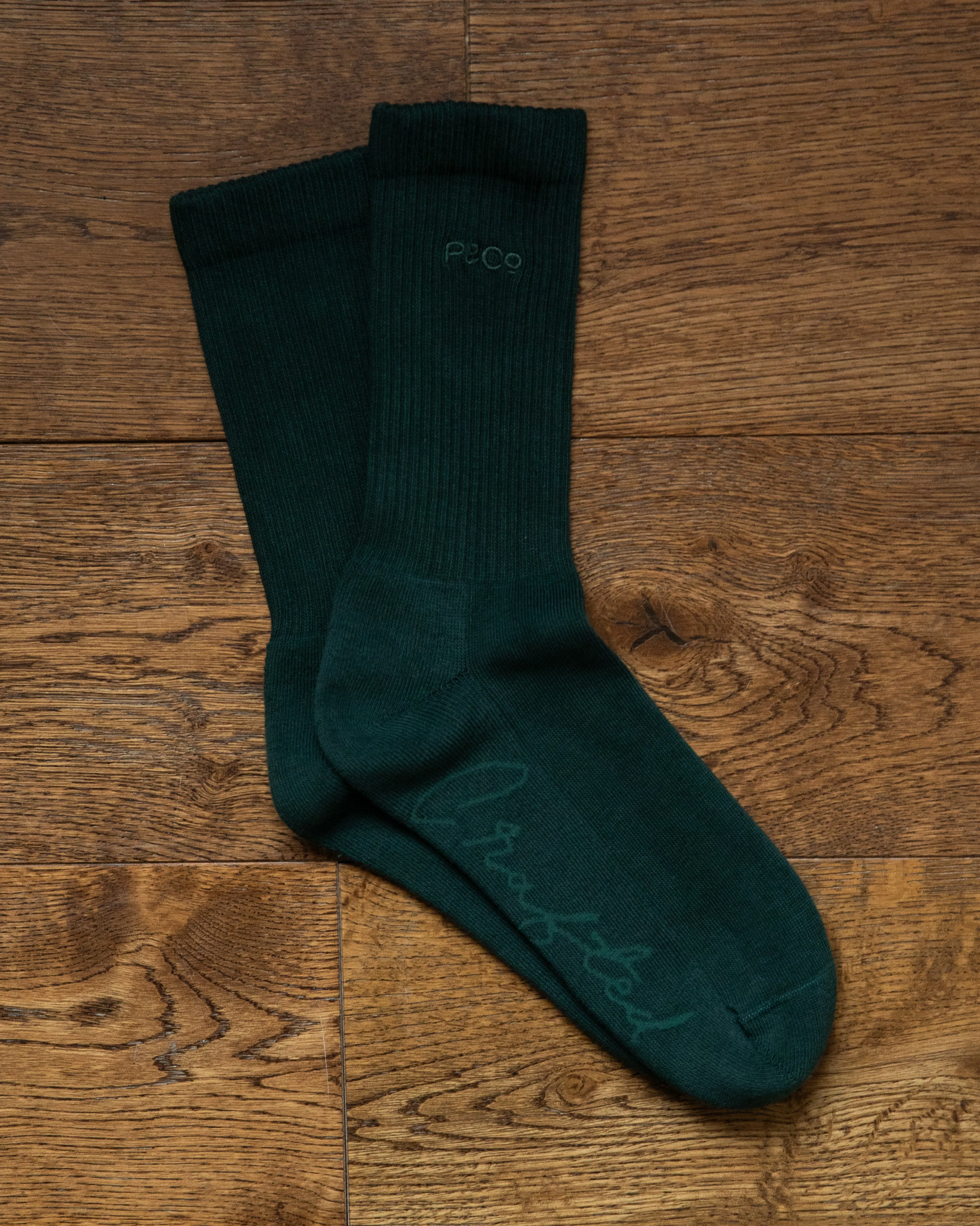 2-Pack Organic Crafted Cotton Sock - Brown & Green