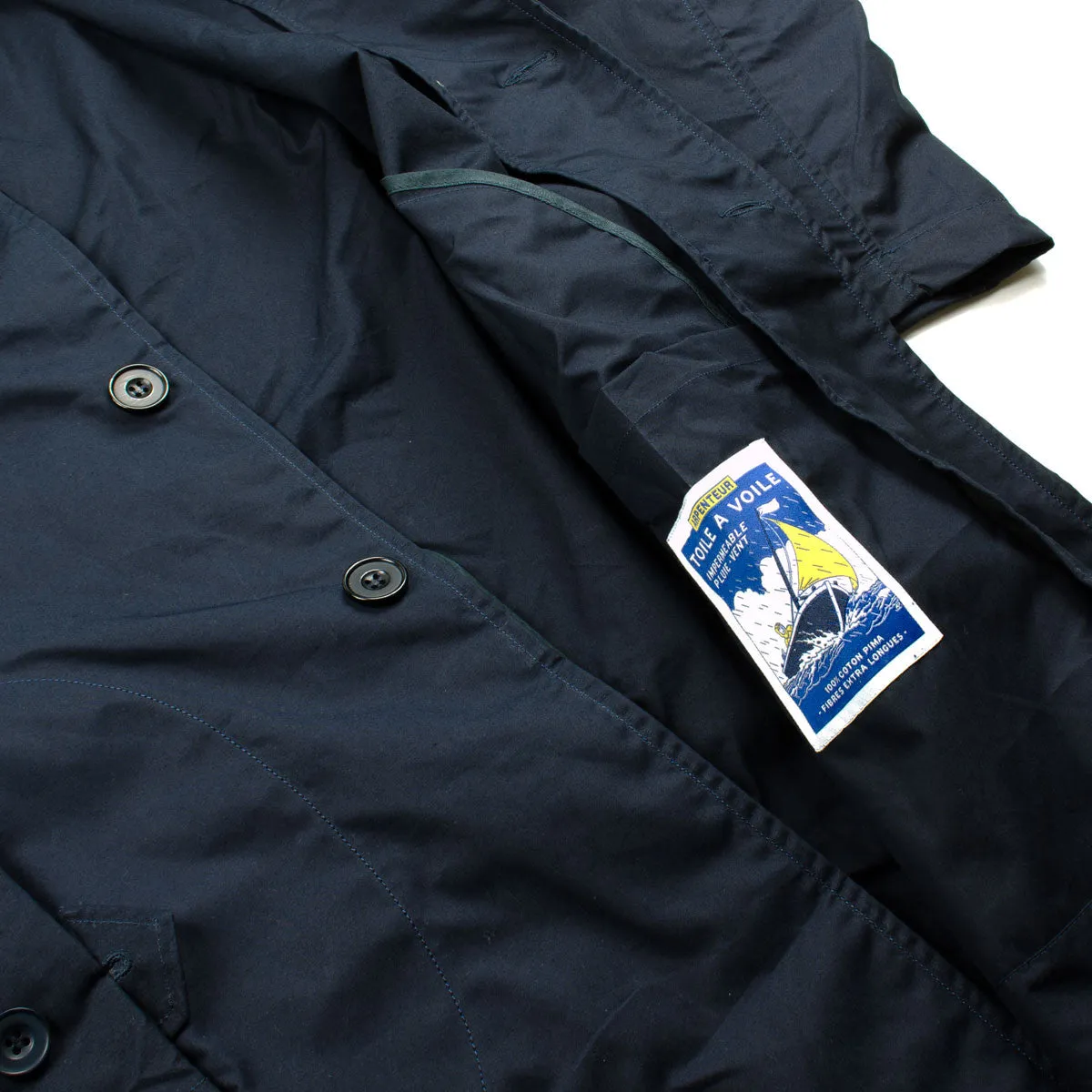 Arpenteur - Utile Raincoat - Navy Sail Garbardine