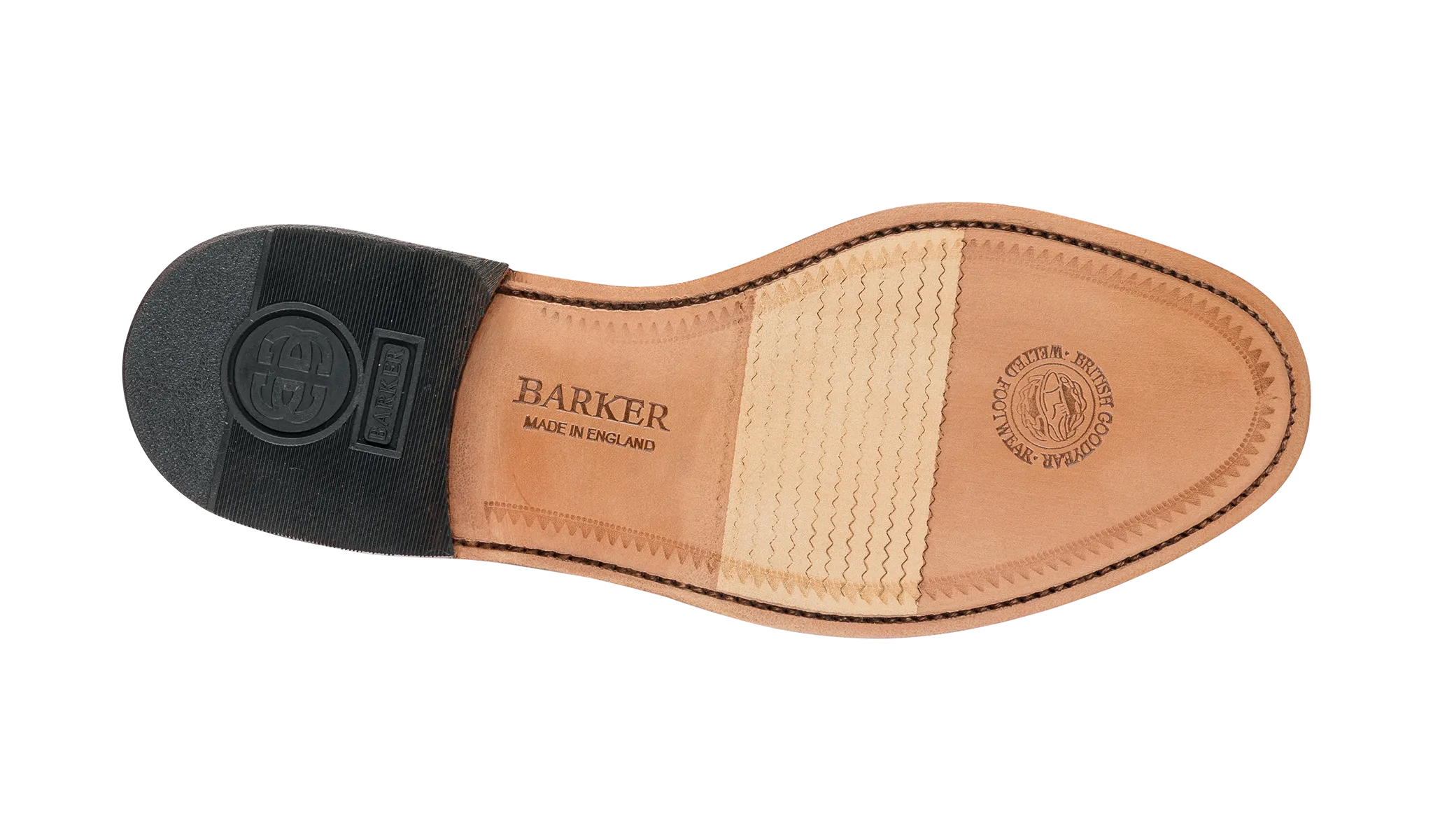 Barker Staines Toe-Cap Shoe -  Black Calf