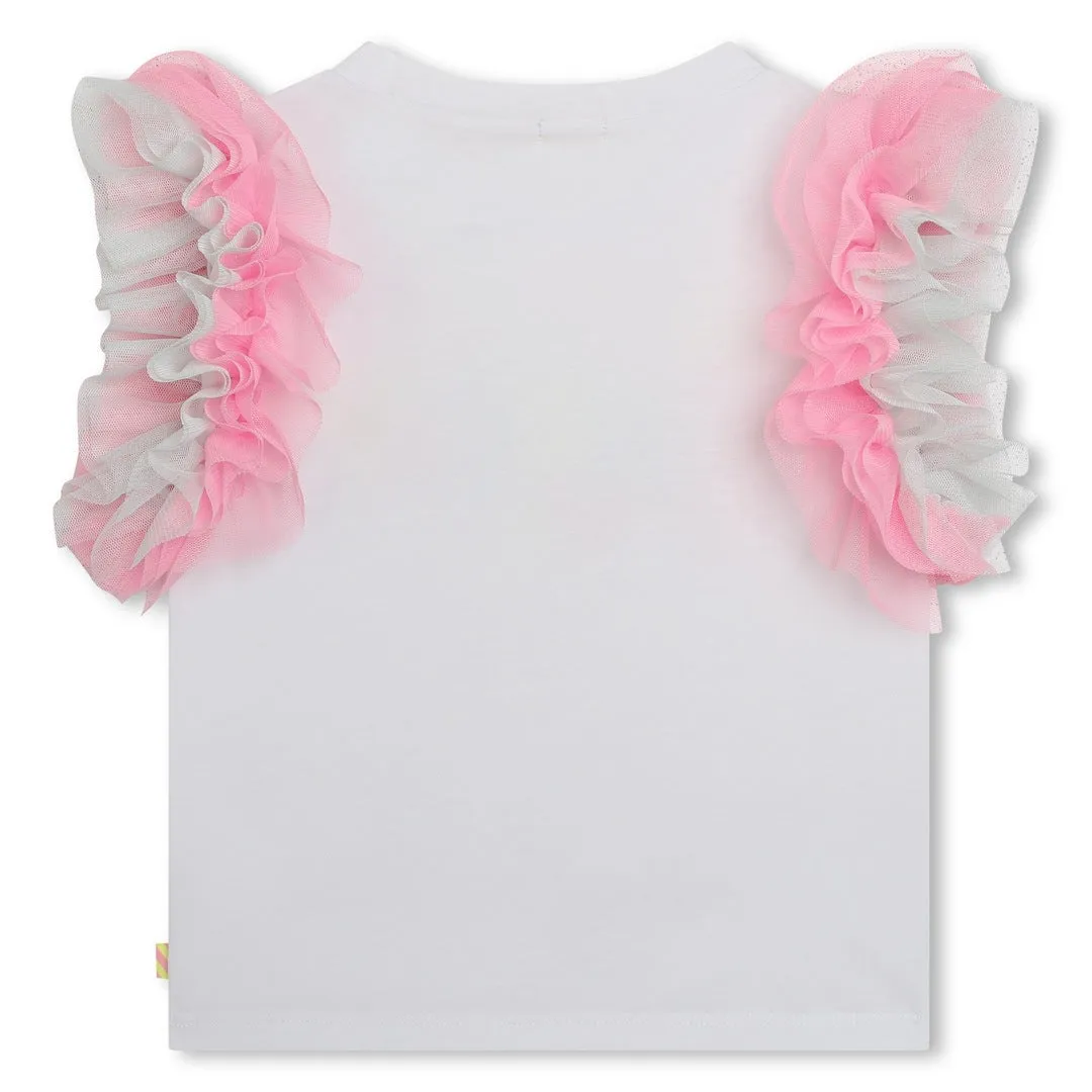 Billieblush-U20356-10P-KG-WHITE-SHORT SLEEVES TEE-SHIRT