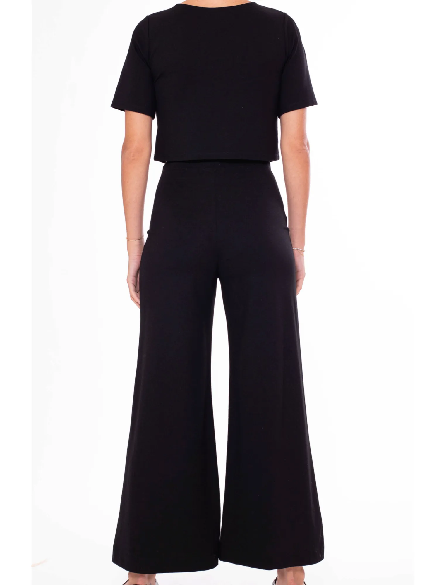 Black Wide Leg Pants: Ankle Edit