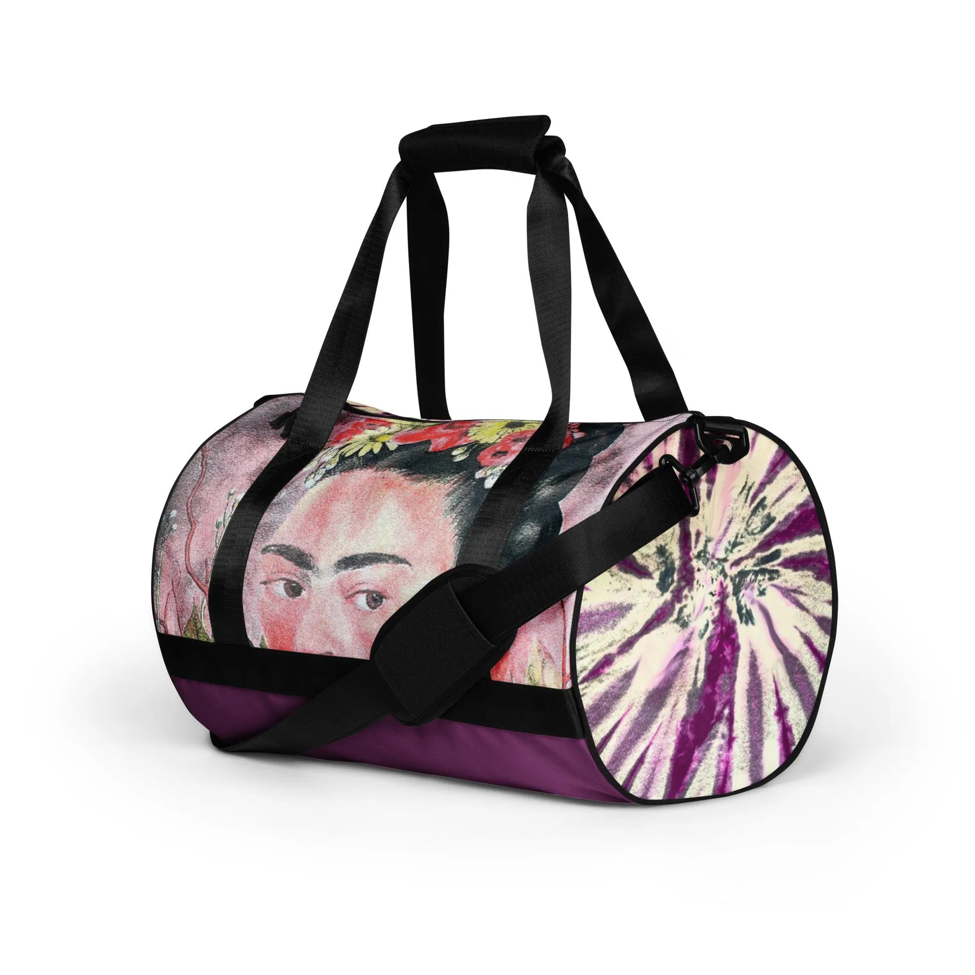 Boho Frida Kahlo Creativity Gym Sports Bag Weekender Luggage Artist Bag