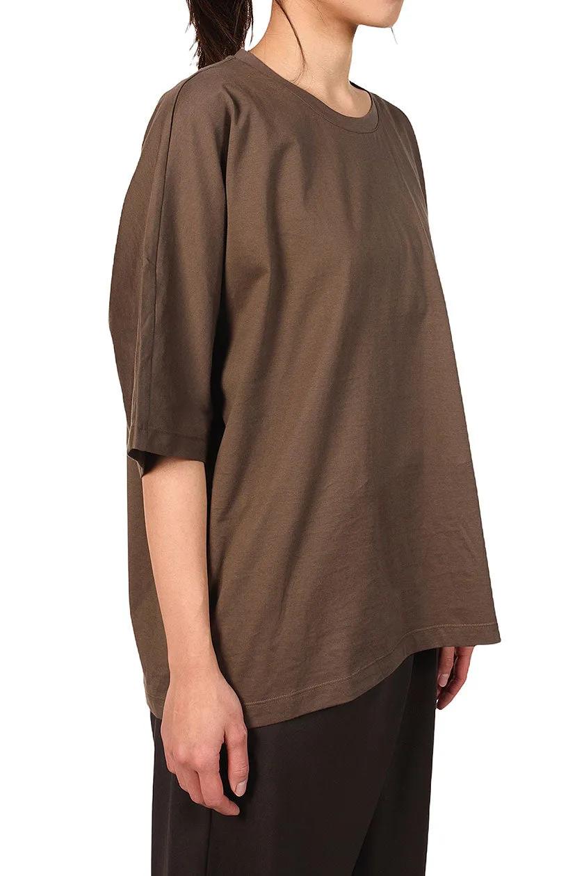 Brown T-shirt With Round Neck