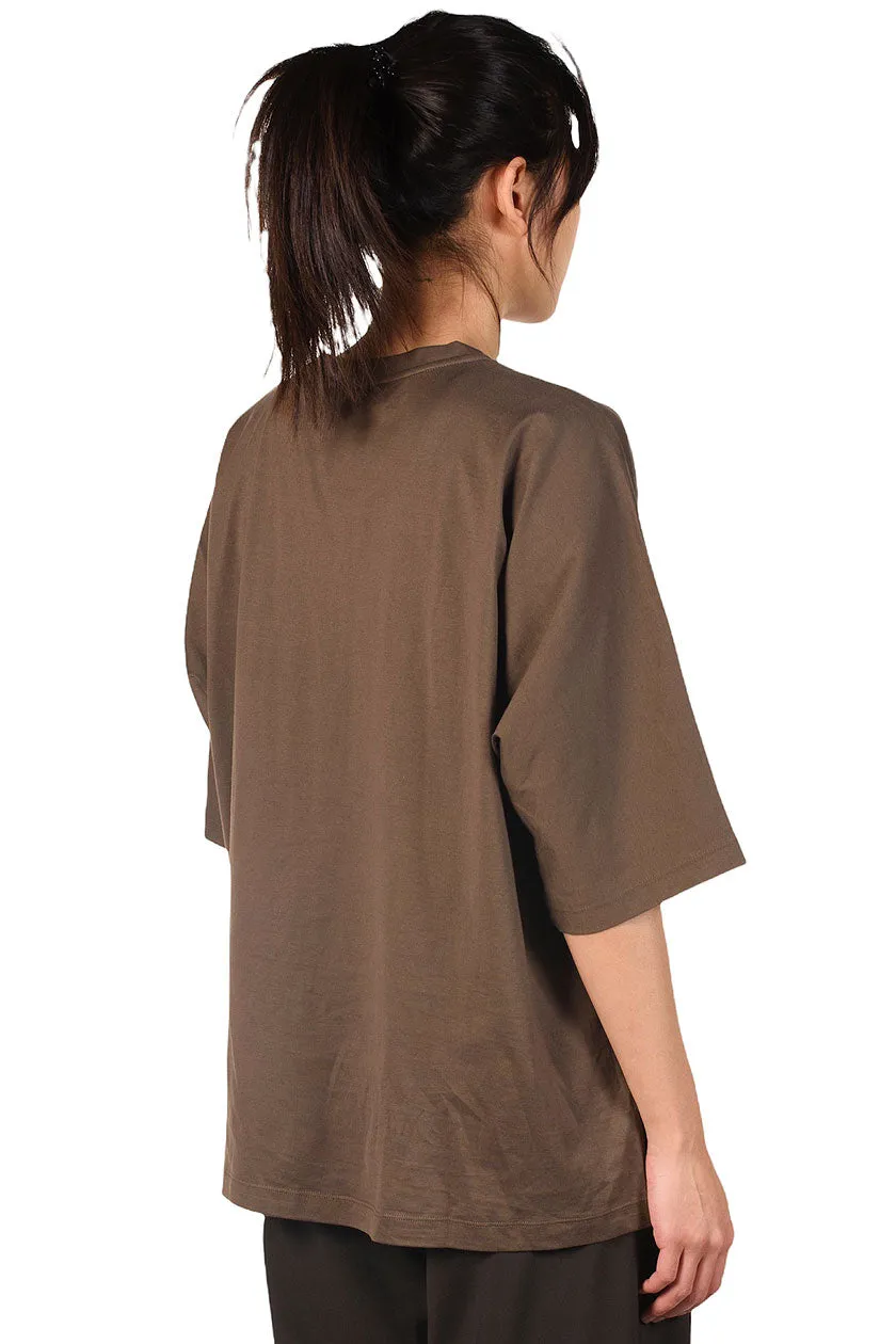 Brown T-shirt With Round Neck