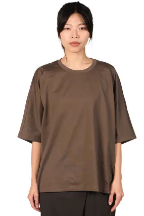 Brown T-shirt With Round Neck