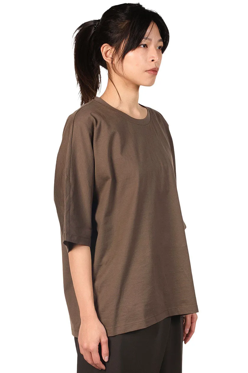 Brown T-shirt With Round Neck