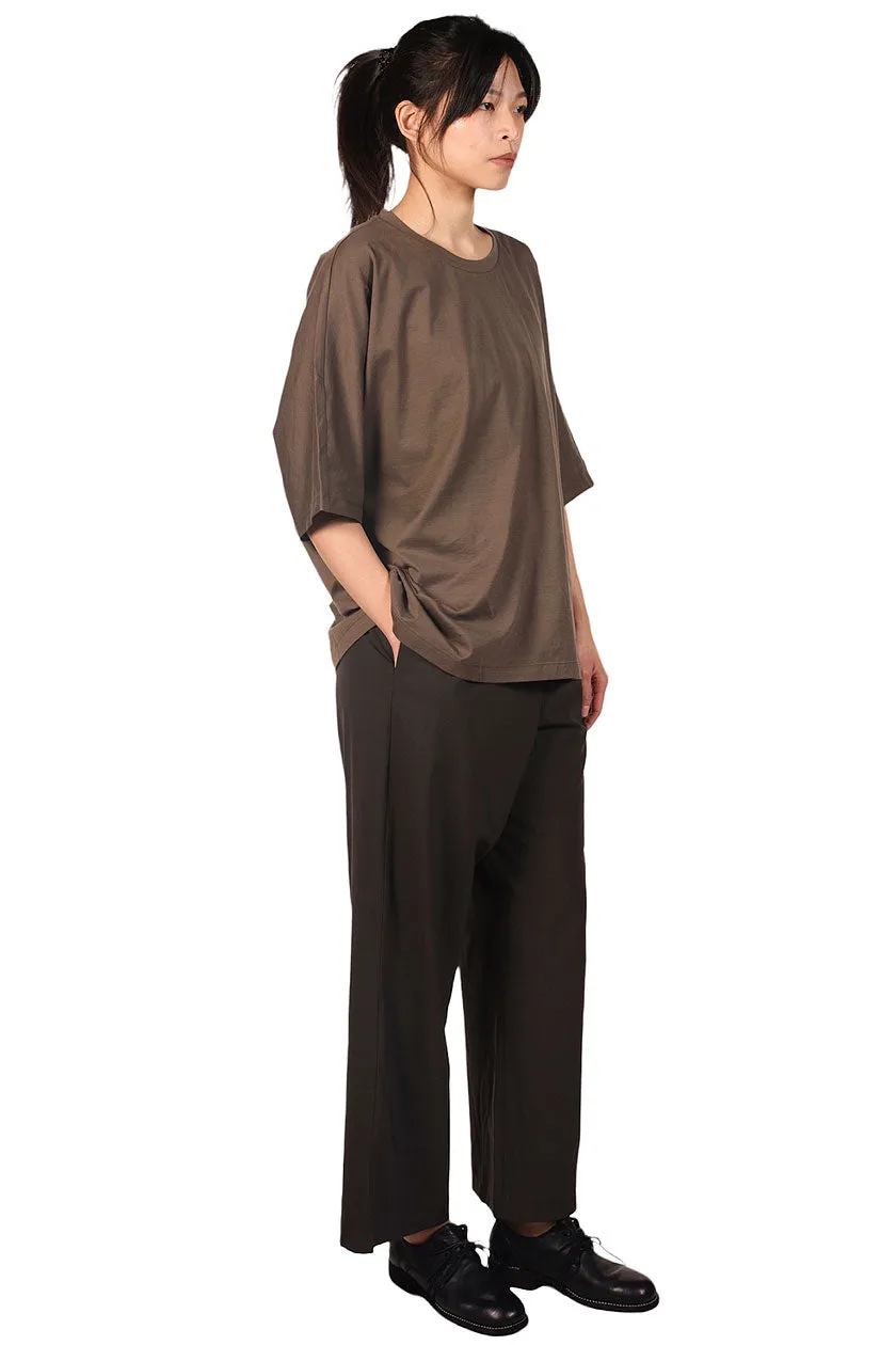 Brown T-shirt With Round Neck