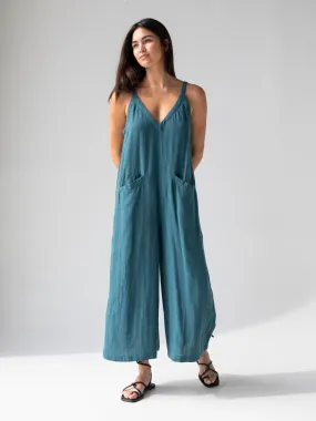 Chelsea Cotton Jumpsuit - Teal