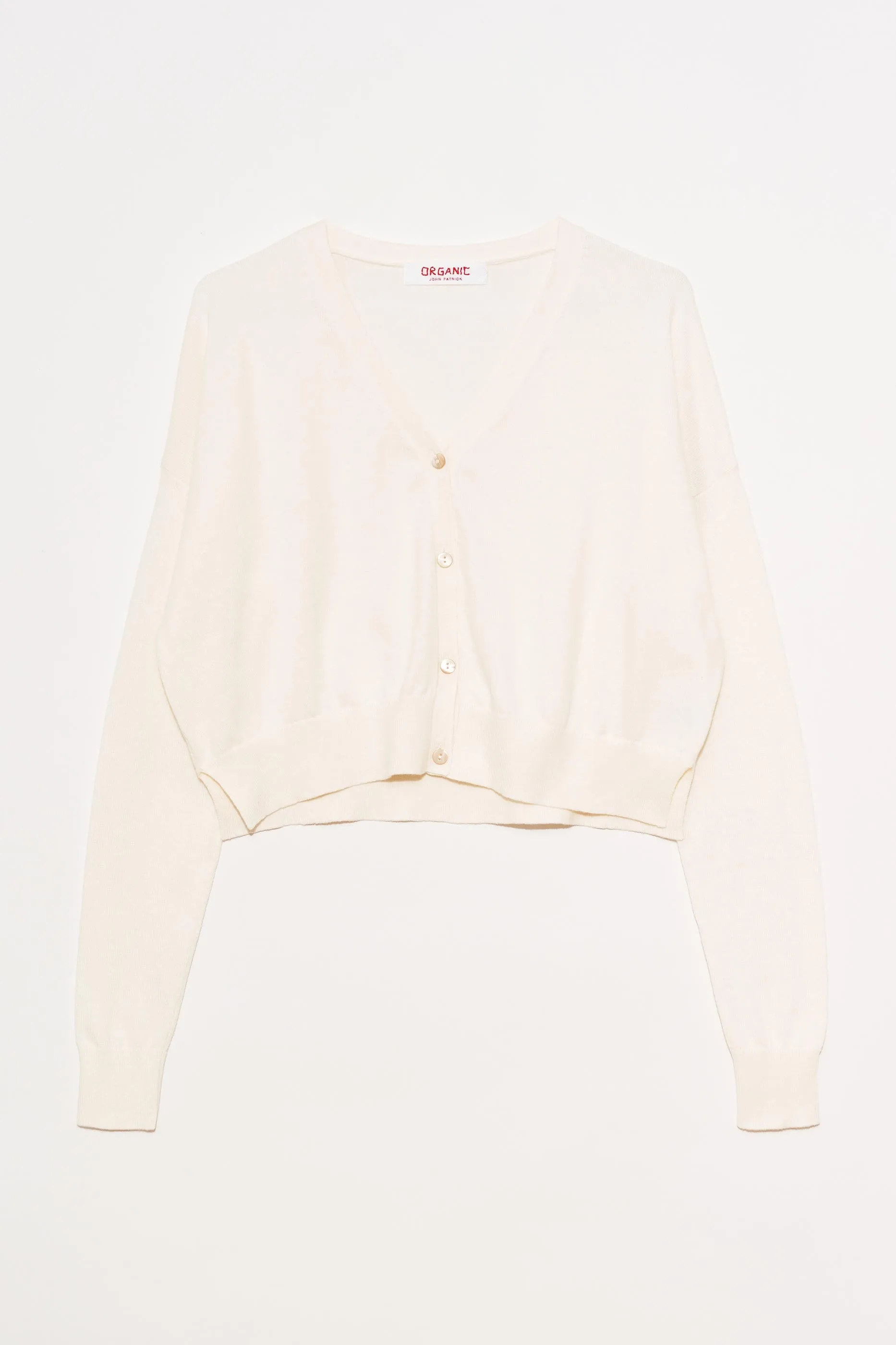 Cotton Cashmere Cropped Cardigan