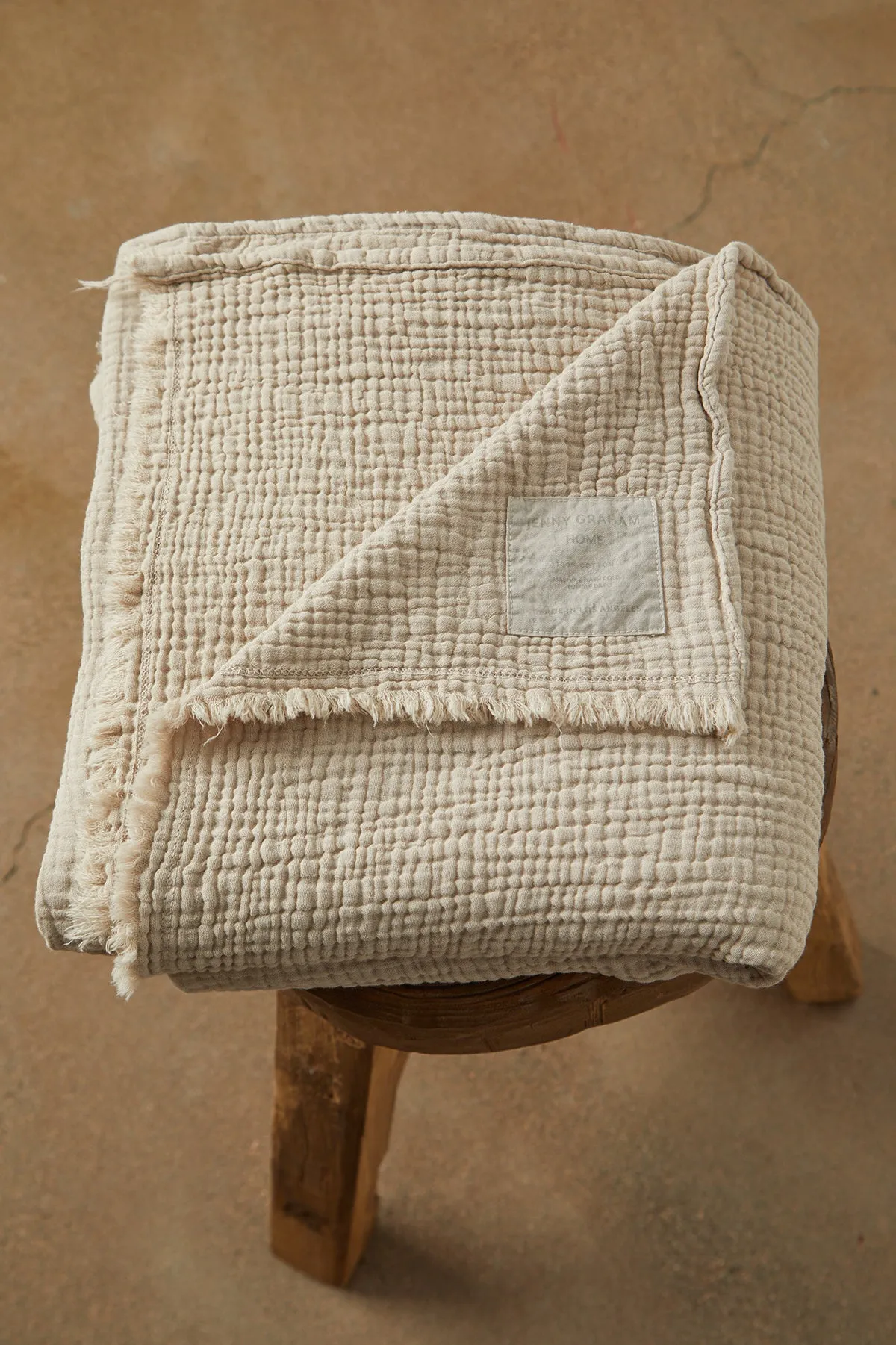 COTTON GAUZE THROW