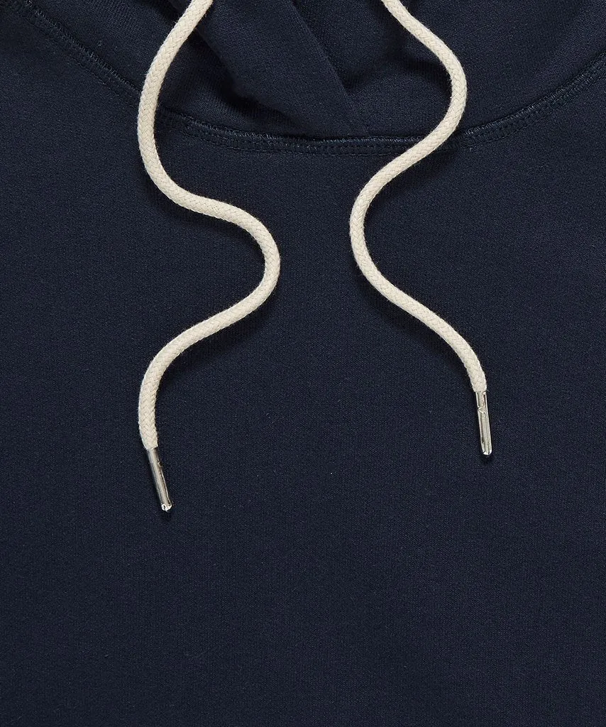 Cotton Pullover Hoodie - Navy