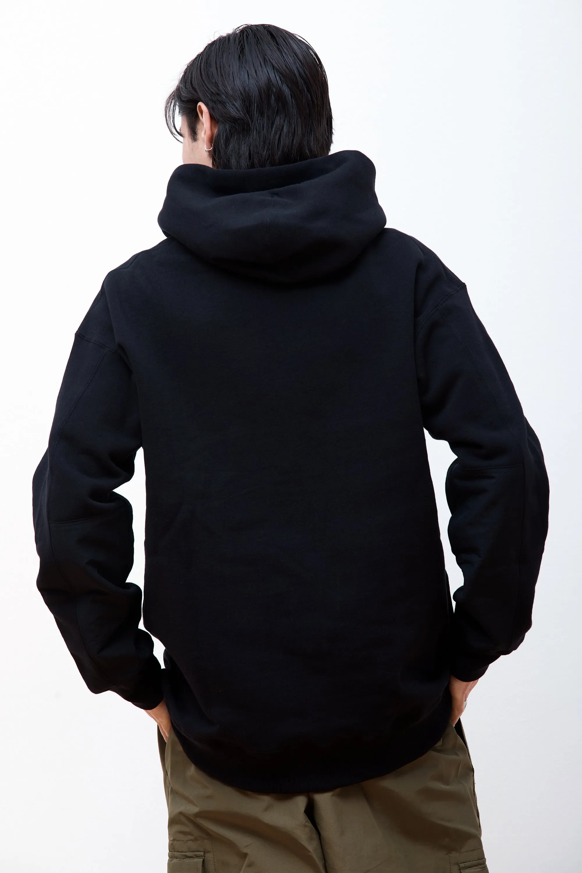 Cotton Zip Pullover Black