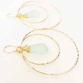 Earrings Rachel - beach glass (E313)