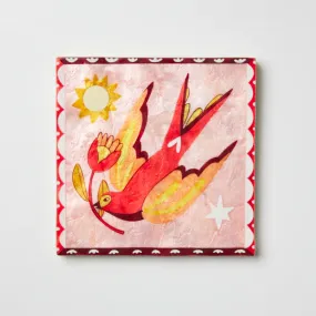 Gardienne Bird Wall Tile - Pink