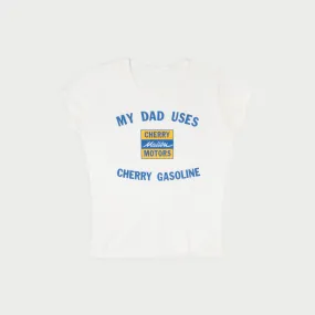 Gasoline Scoop Baby Tee (White)