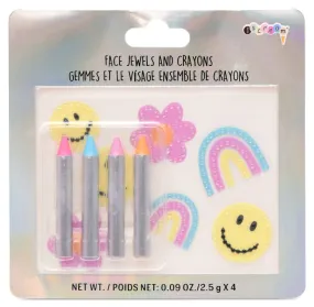 Iscream Face Jewels & Crayons Set