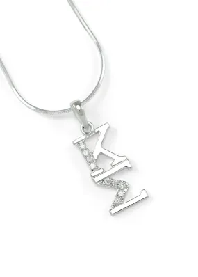 Kappa Sigma sterling silver lavaliere with simulated diamonds