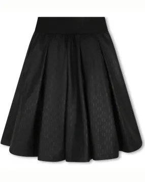 KARL LAGERFELD FW23 Faux Leather Skater Skirt