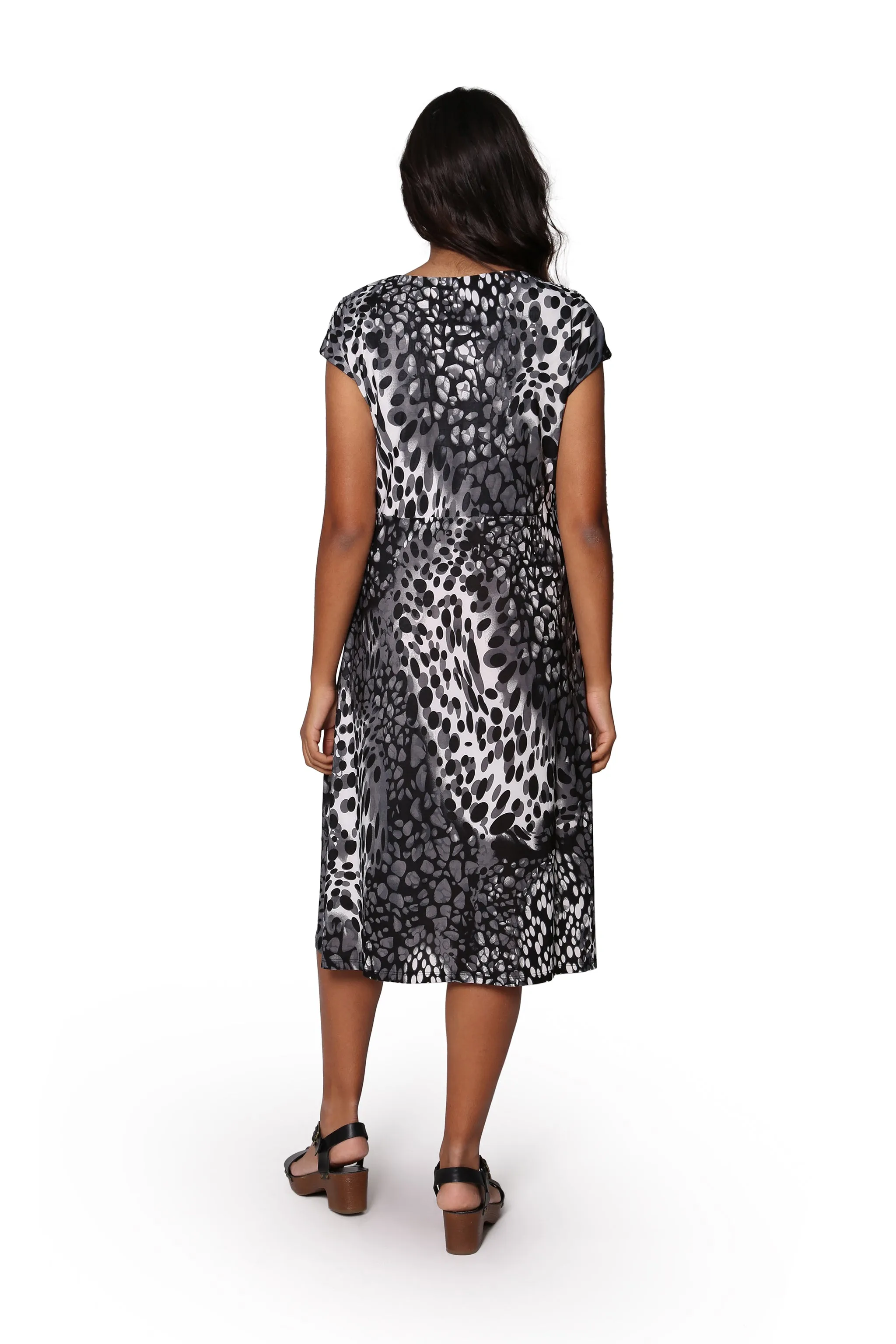 La Cera Animal Print Sleeveless Dress