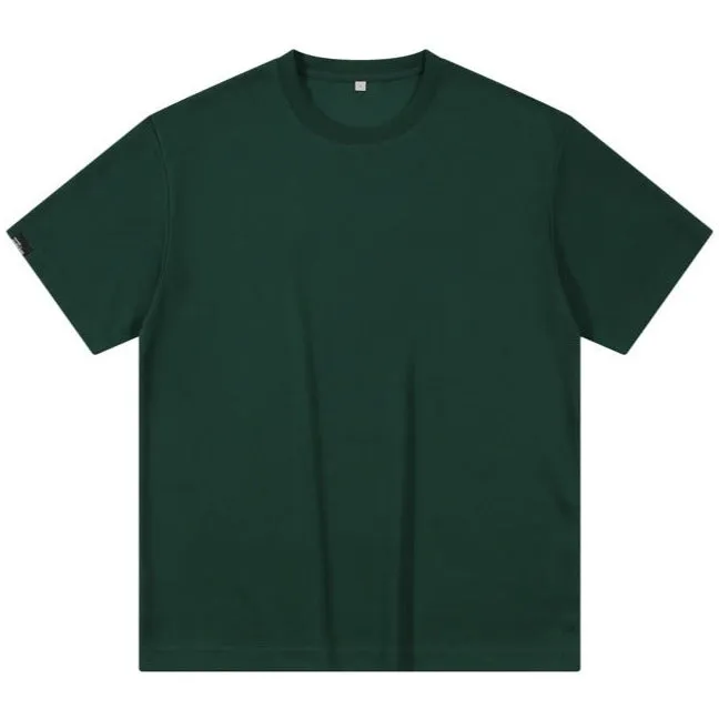 Men's casual twill short-sleeved solid color cotton t-shirt