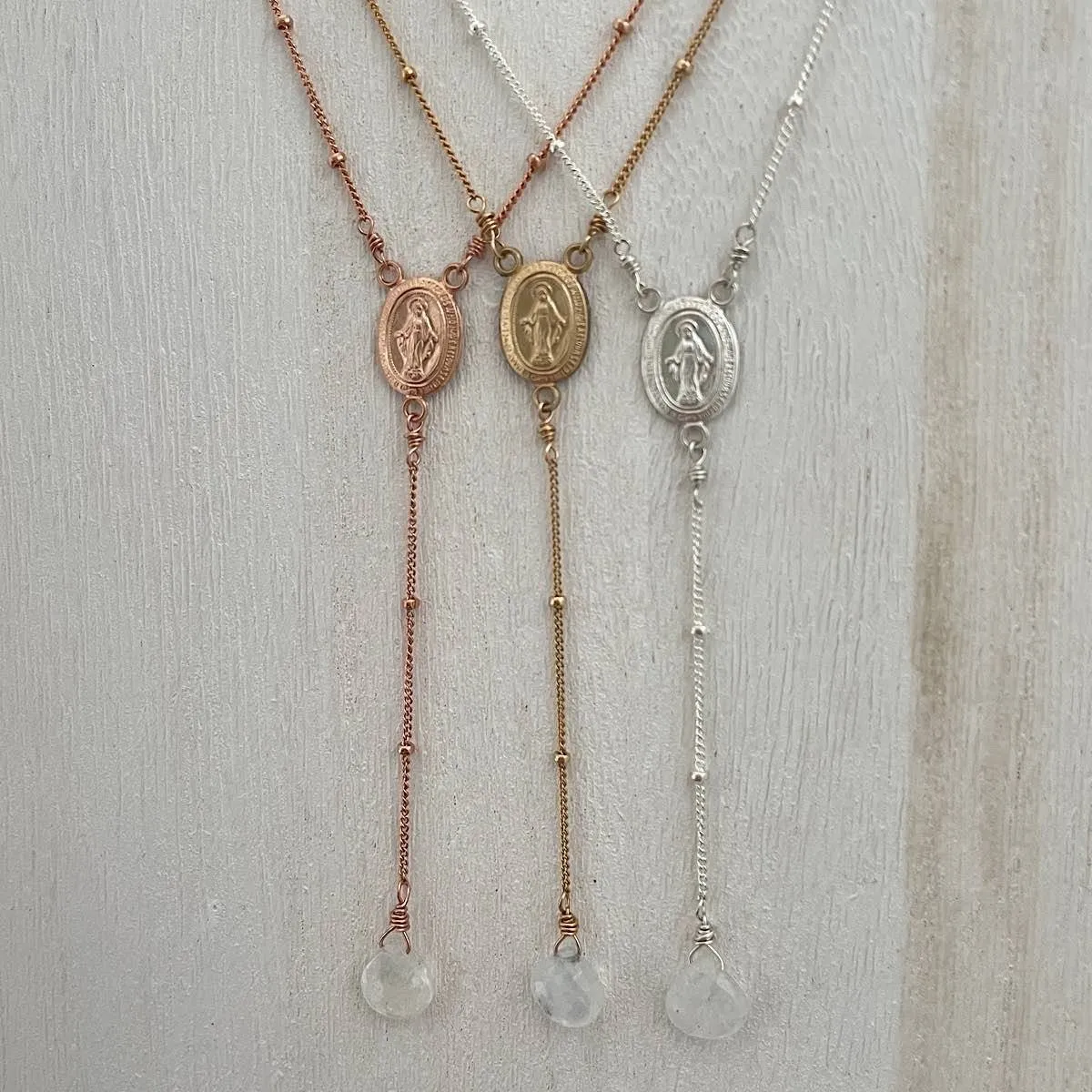 Miraculous Medal Rosary Necklace