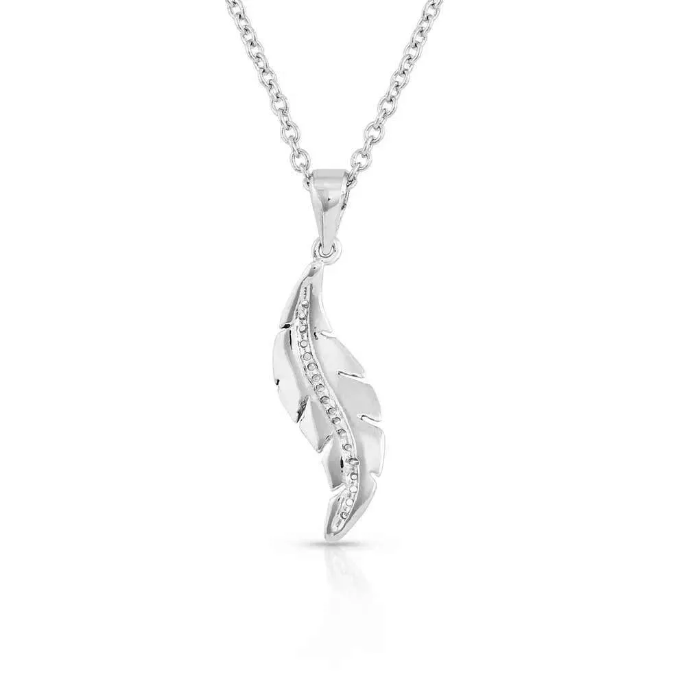 Montana Silversmiths All About The Curve Feather Necklace