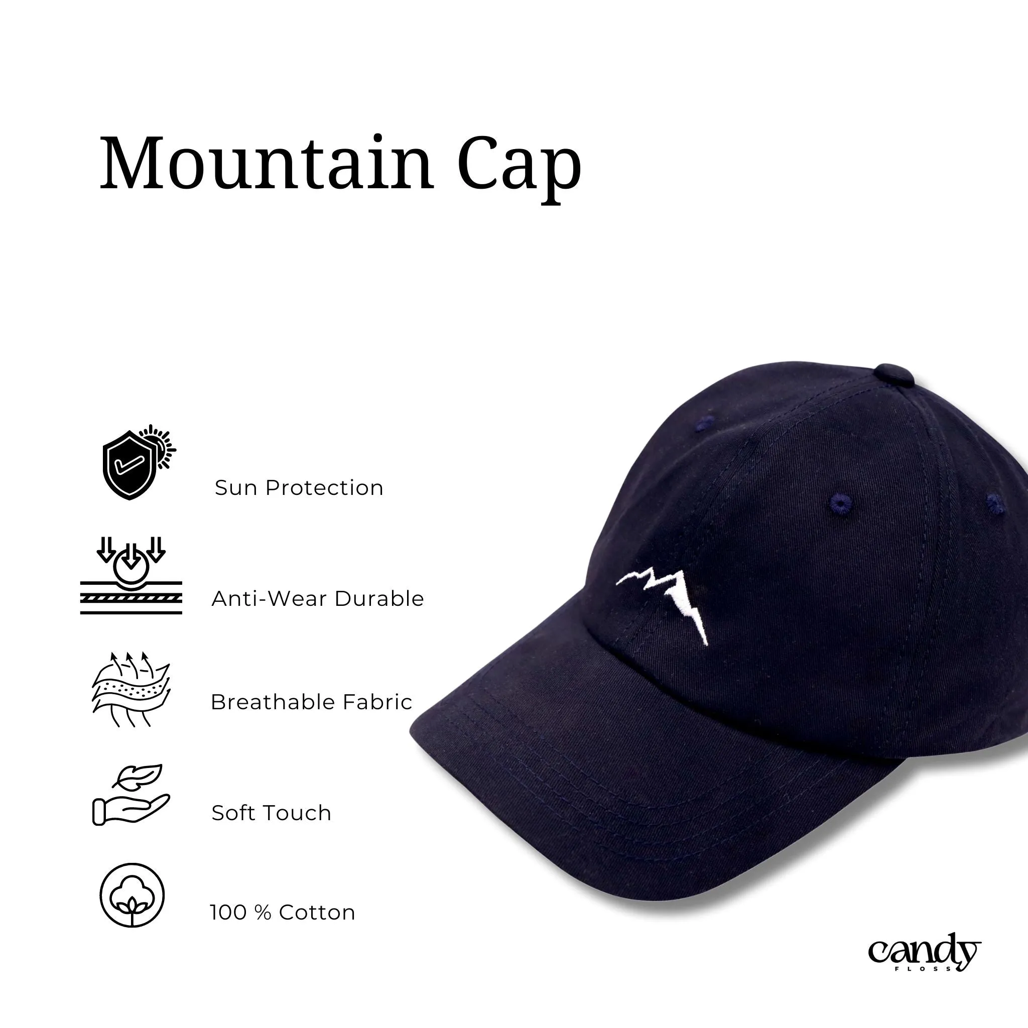 Mountain Embroidered Baseball Cap