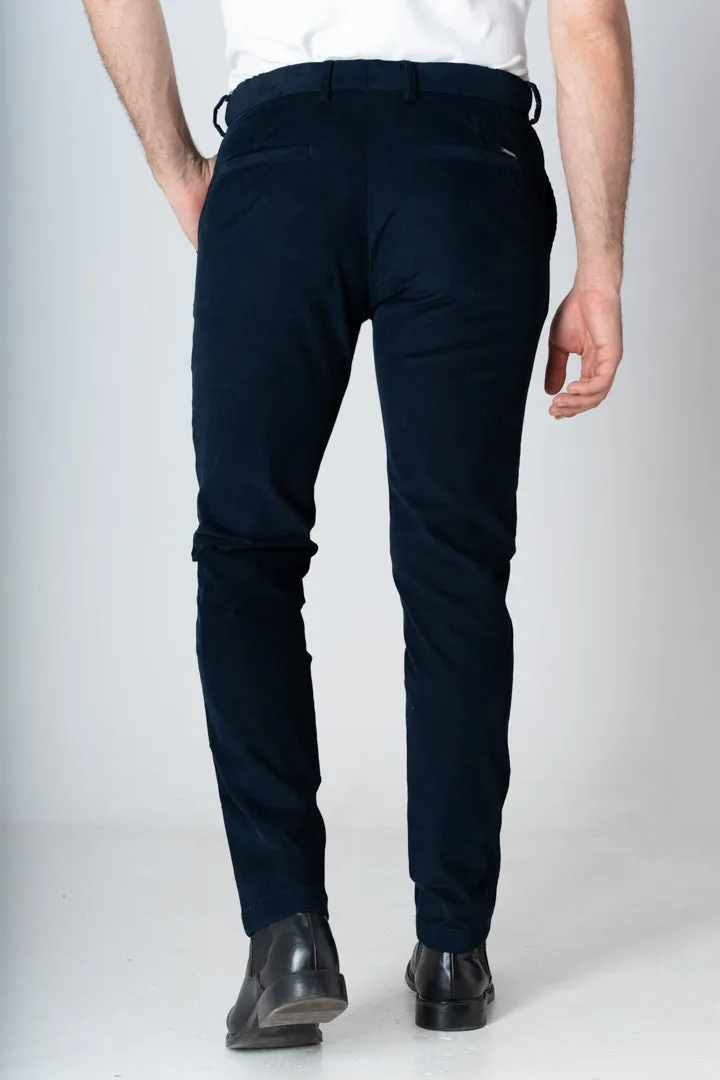 Navy Corduroy Stretch Pants