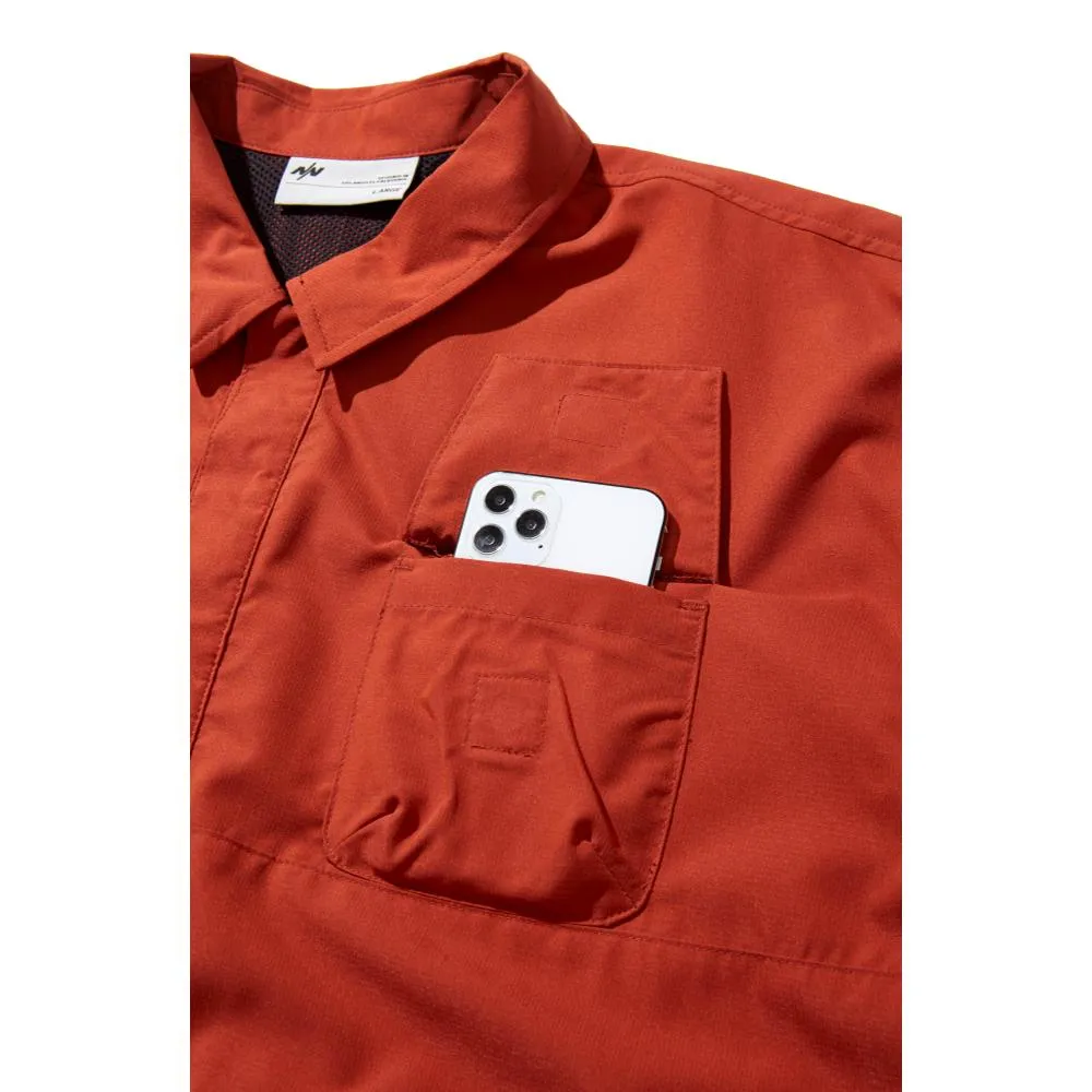 NINE POINT NINE SQUARE SHIRT-BRICK