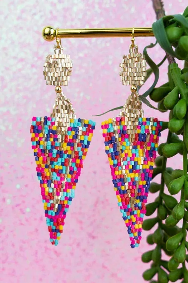 On point beaded earrings