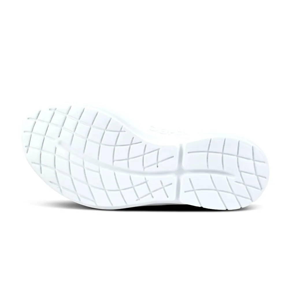 'OOFOS' Women's OOmg eeZee Low Shoe - White / Navy