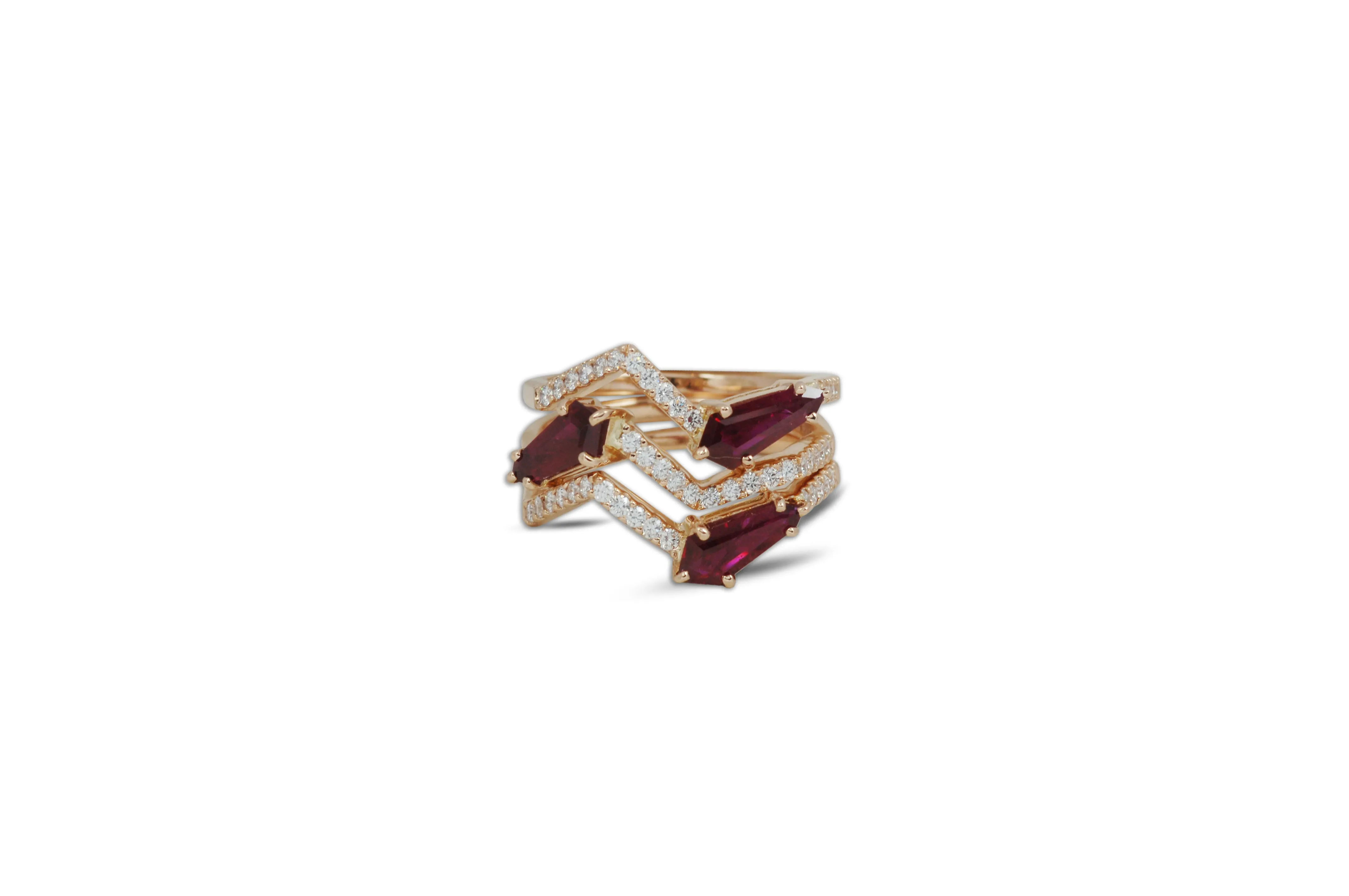 Origami Ziggy Jazz Ruby Ring