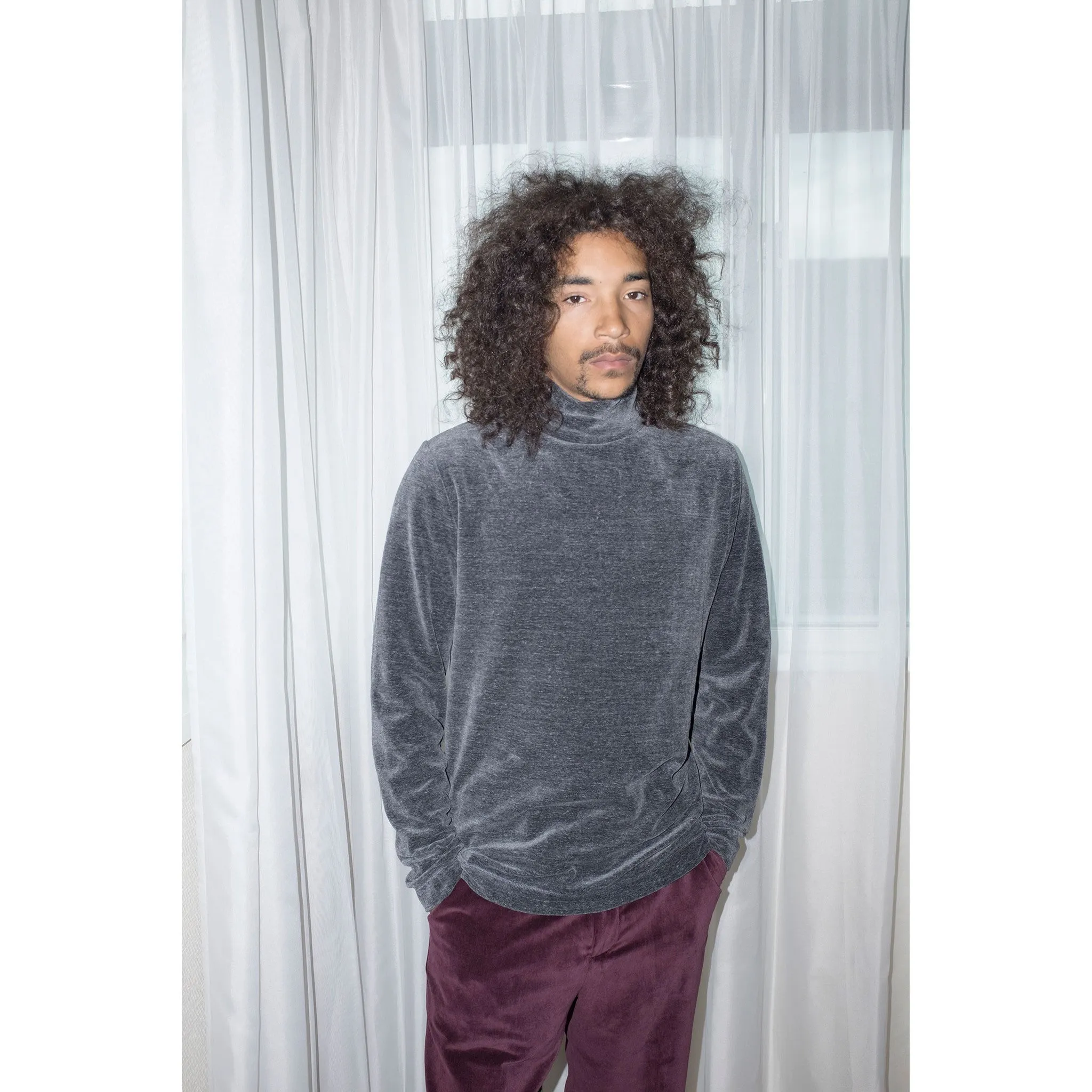 Our Legacy SPLASH - Turtleneck - Grey Melange Velour