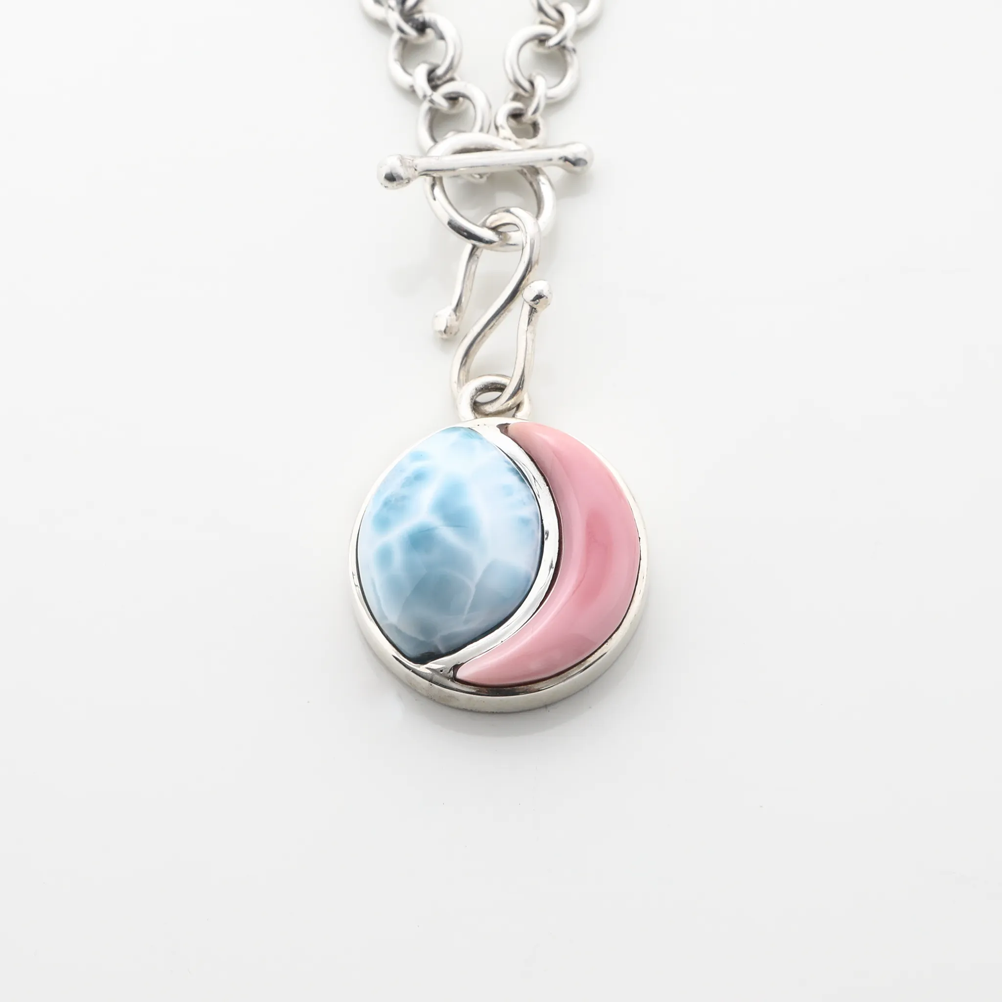 Pink Conch Moon Charm