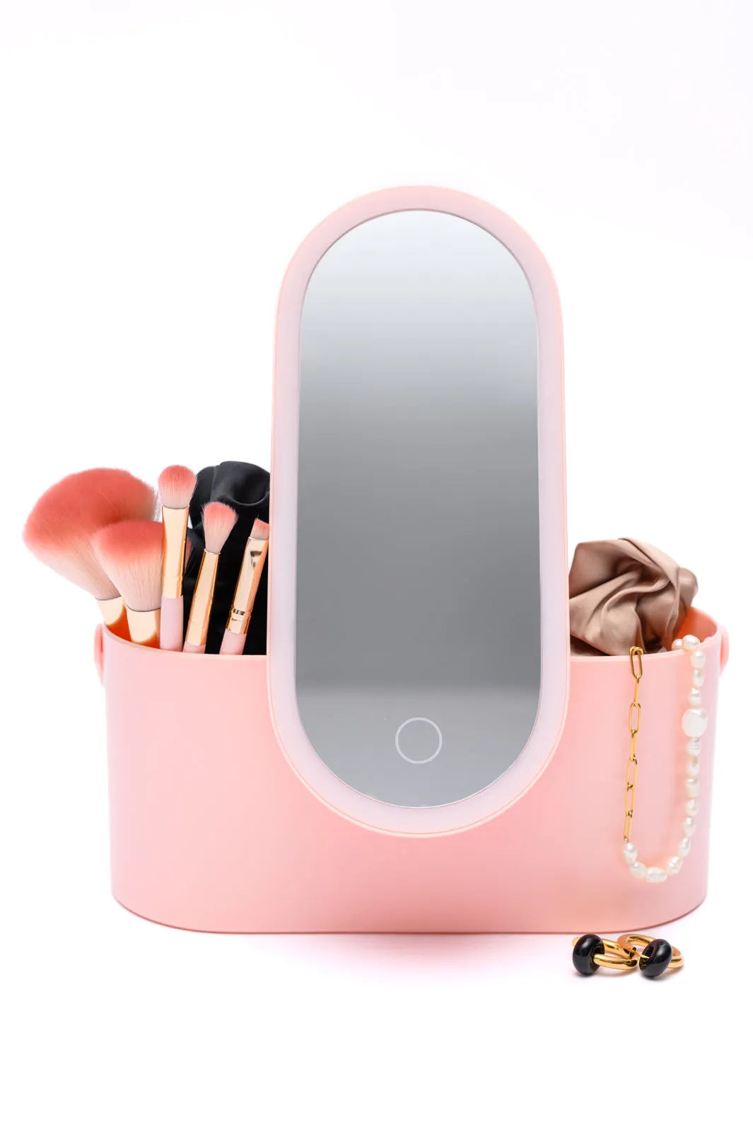 Portable Beauty Storage With LED Mirror - 2/15