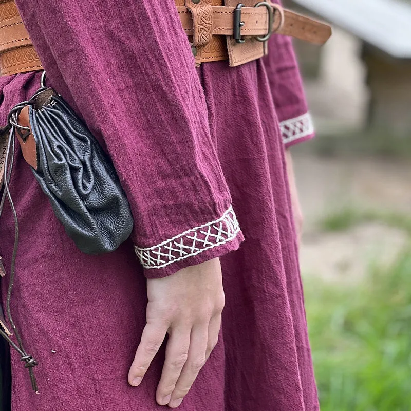 Red Hand Embroidered Dress - Cotton