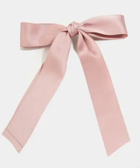 Ribbon Bow Hair Clip - Pink