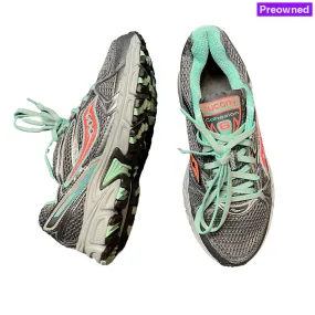 SAUCONY Women's Grid Cohesion TR6 -Grey/Coral- Trail Running - Med & Wide Widths - Preowned