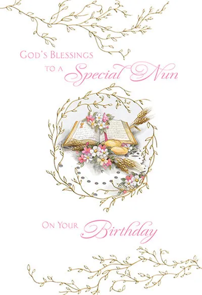 Special Nun Birthday Card