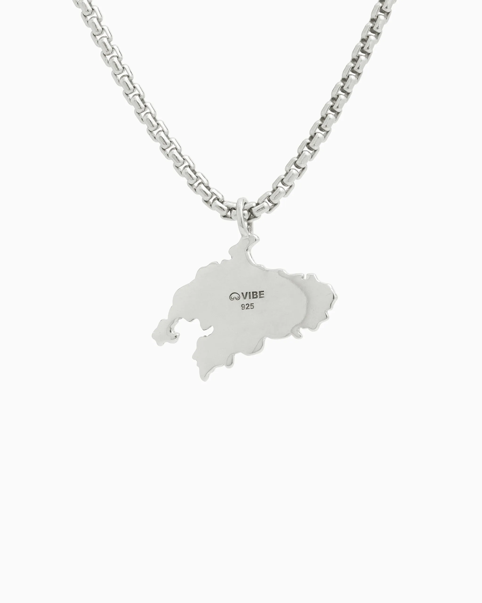 St. John Map Pendant With Coordinates