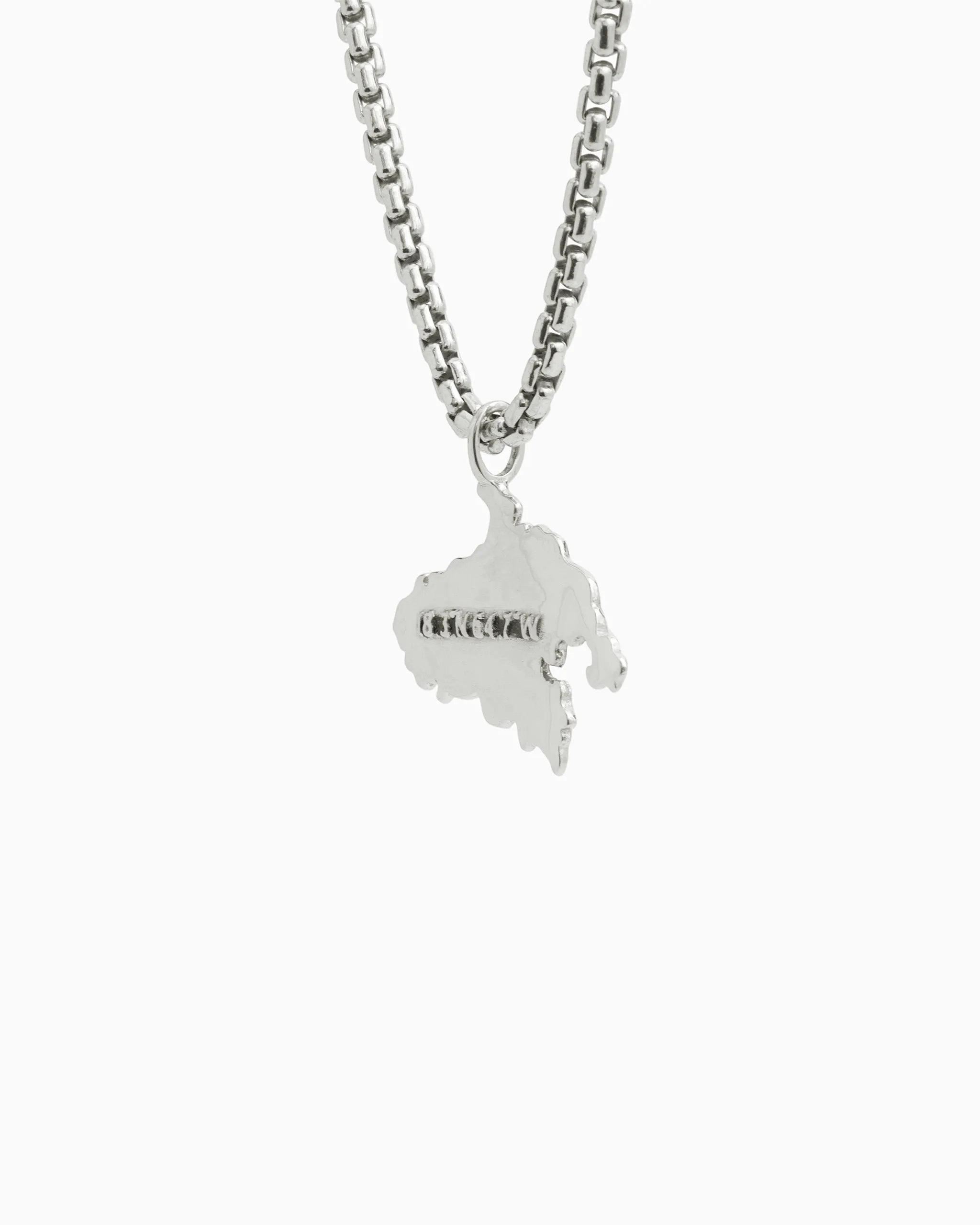 St. John Map Pendant With Coordinates