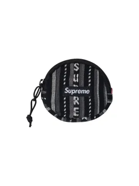 Supreme Woven Stripe Coin Pouch Black