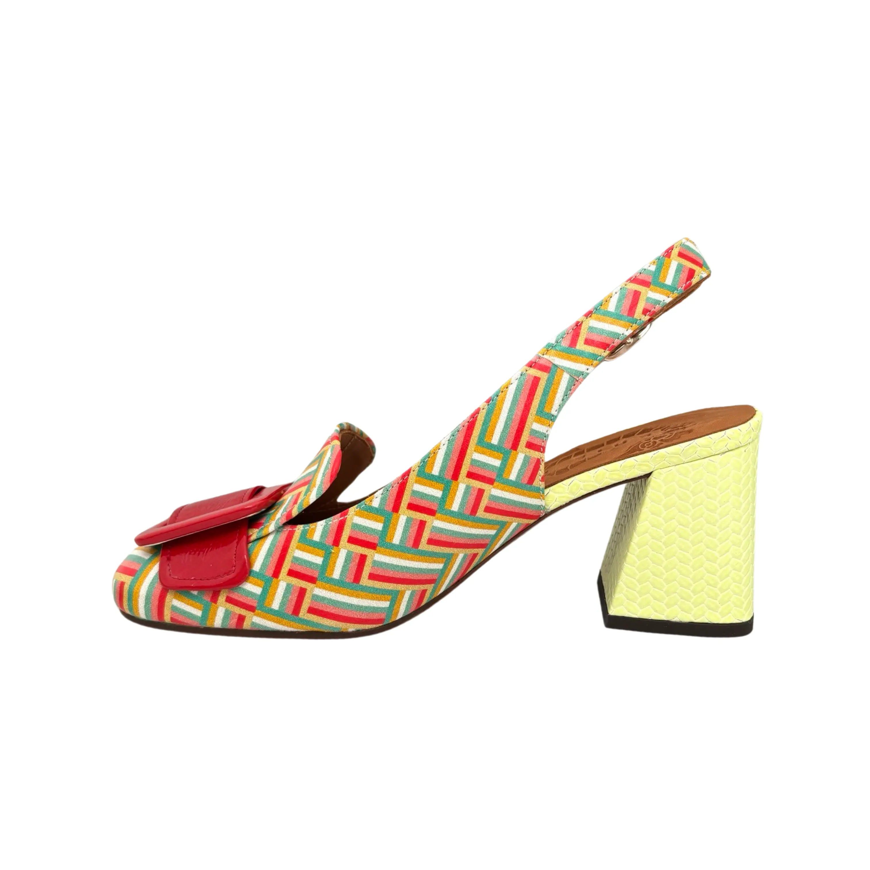 Suzan Multi Geometric Print Heel