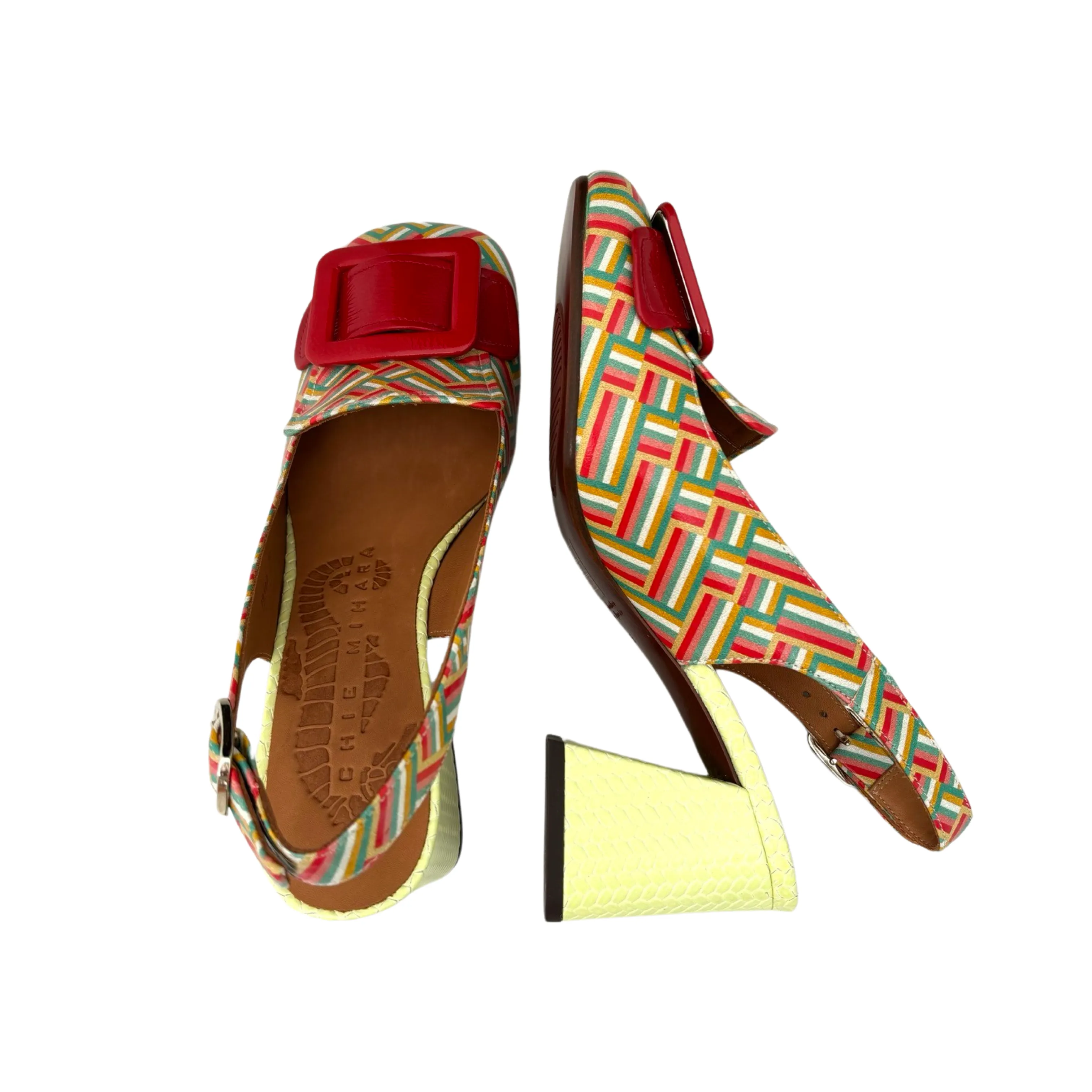 Suzan Multi Geometric Print Heel