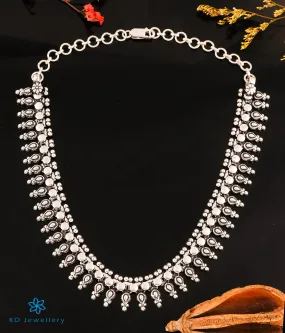 The Amulya Silver Antique  Necklace (Oxidised)