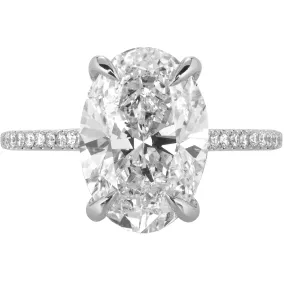 The Signature Pavé Solitaire | Oval